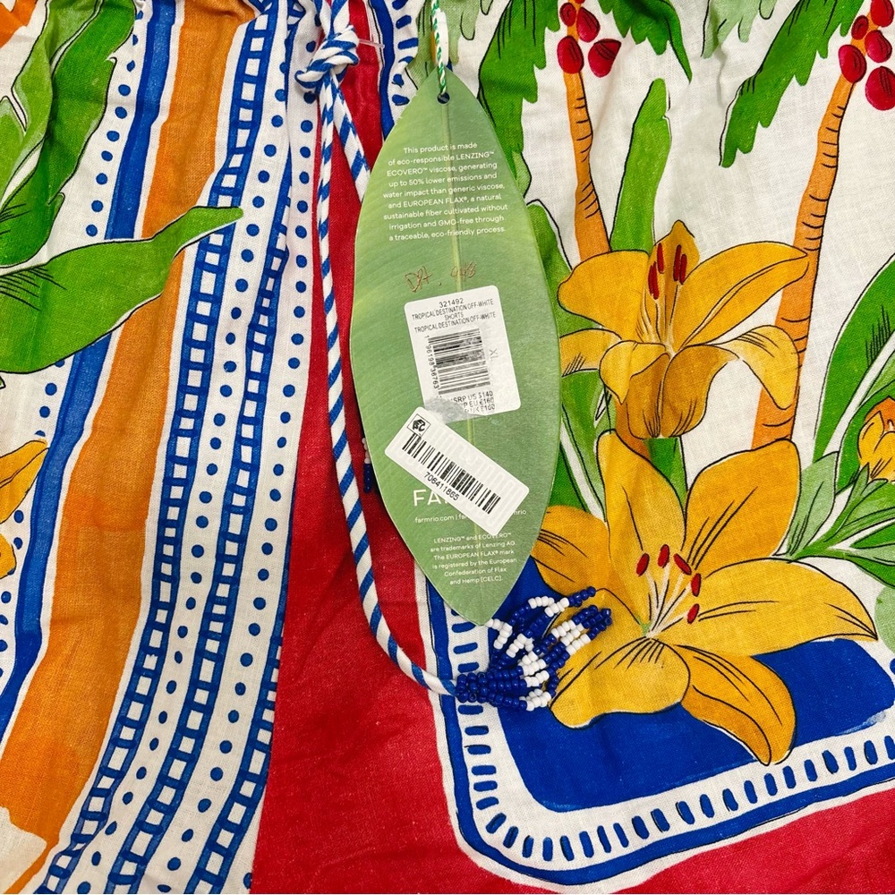 FARM Rio Tropical Destination Off-White Shorts - Picture 8 of 16